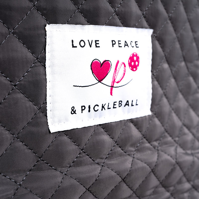 Women's Travel Backpack - 15.8" Laptop Backpack, Carry-On for Business, Tennis Bag Sports - Smart Pickleball Bag, Pickleball Backpack, Padel Bag - Stylish Love Peace Pickleball